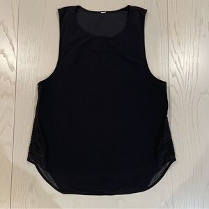 Lululemon Pleated Mesh Tank Top (Black) - Size 8